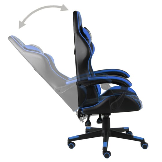 Gaming Καρέκλα Racing VidaXL Συνθετικό Δέρμα - Μπλε/Μαύρη image 2