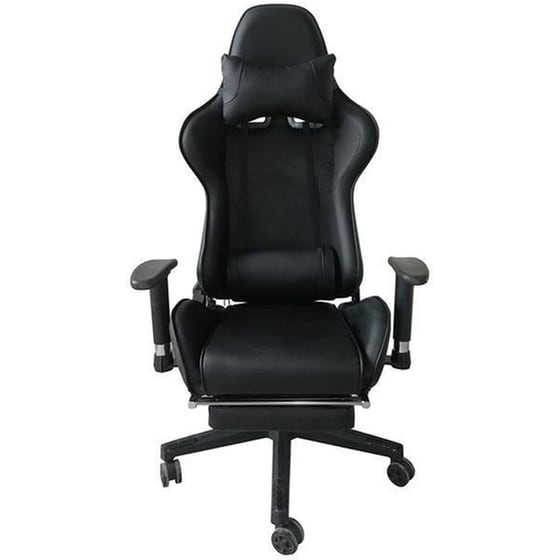 Καρέκλα Gaming Next Deco Τροχήλατη από Δερματίνη - Μαύρη image 0