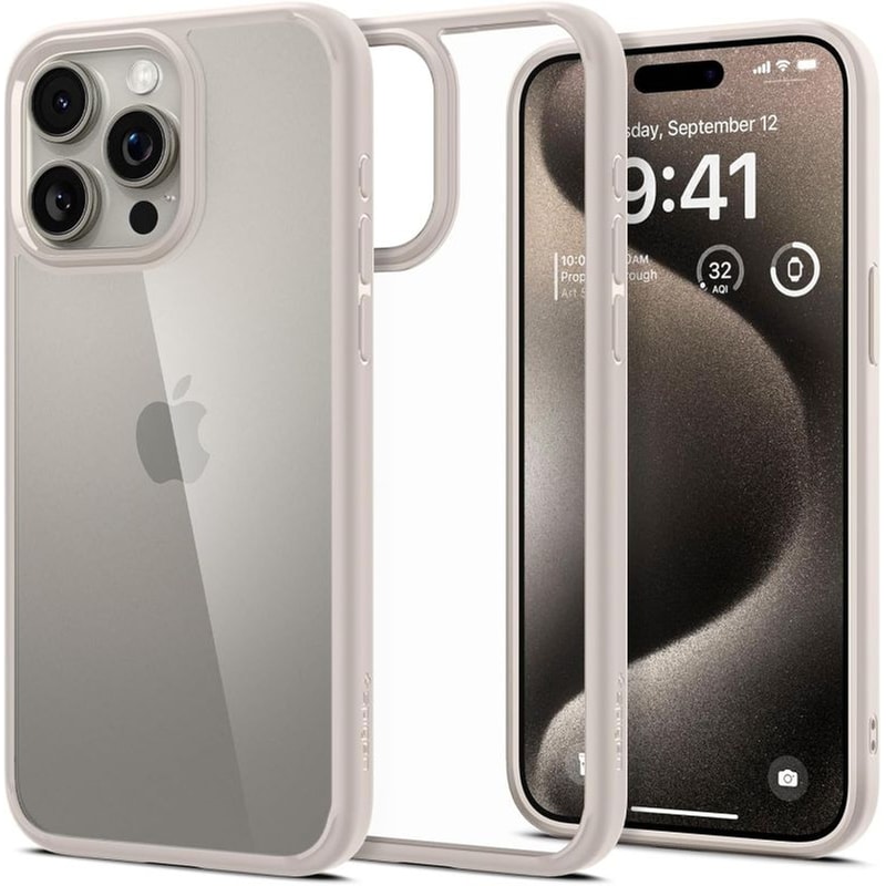 SPIGEN Θήκη Apple iPhone 15 Pro - Spigen Ultra Hybrid - Natural Titanium