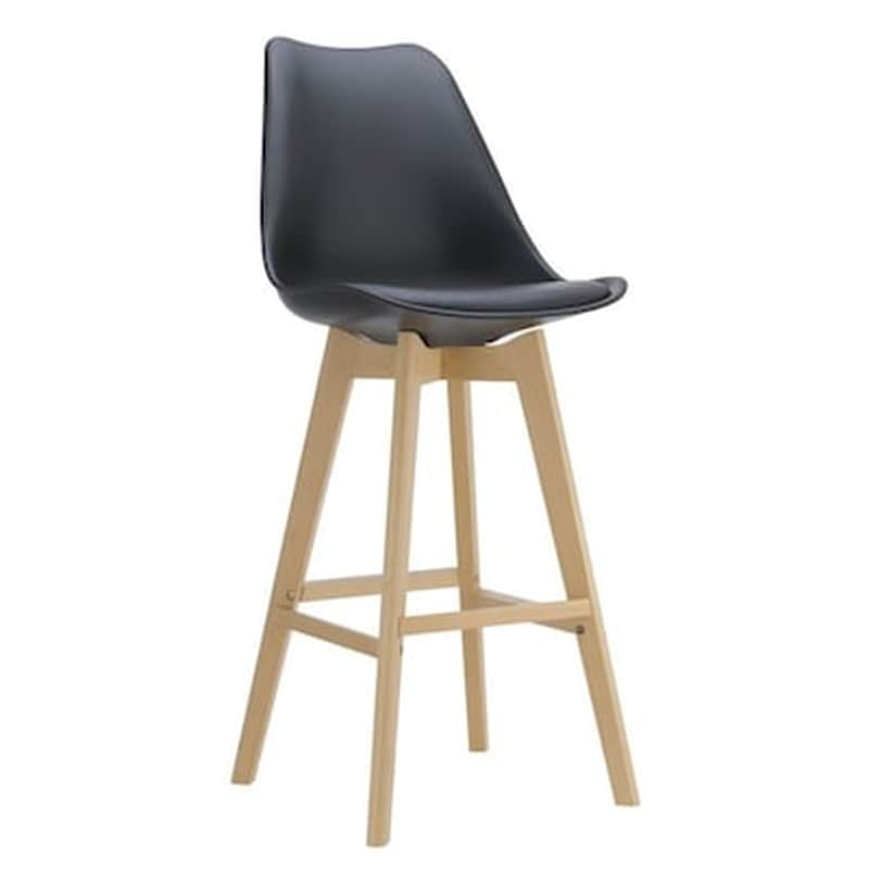 WOODWELL Σκαμπό Μπαρ 4 Τμχ - Μαυρο