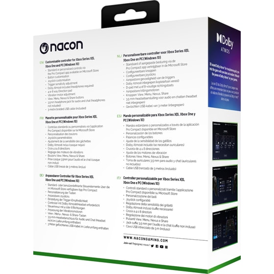 Nacon Pro Compact Xbox Series Ενσύρματο Χειριστήριο - Λευκό image 5