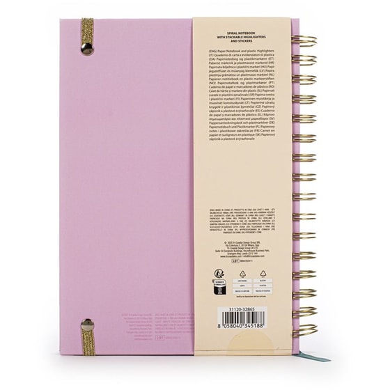 Σημειωματάριο Posh+Pop Flowers Με Αυτοκόλλητα & Υπογραμμιστές image 2