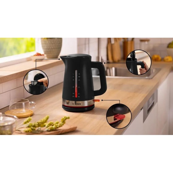 Βραστήρας BOSCH MyMoment TWK4M223 2400 W 1.7 L Μαύρο image 2