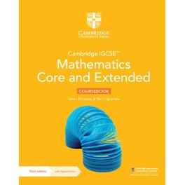 Cambridge IGCSE (TM) Mathematics Core and Extended Coursebook with Digital Version (2 Years' Access)