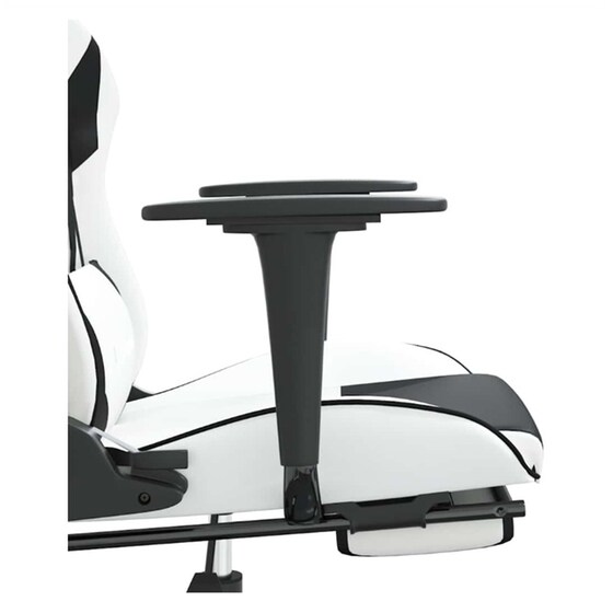 Καρέκλα Gaming VIDAXL 345467 με Υποπόδιο από Τεχνητό Δέρμα - Μαύρο image 7