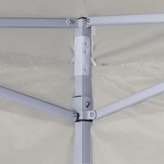 Κιόσκι Vidaxl Ατσάλι Πτυσσόμενο 2x2m - Κρεμ image 2