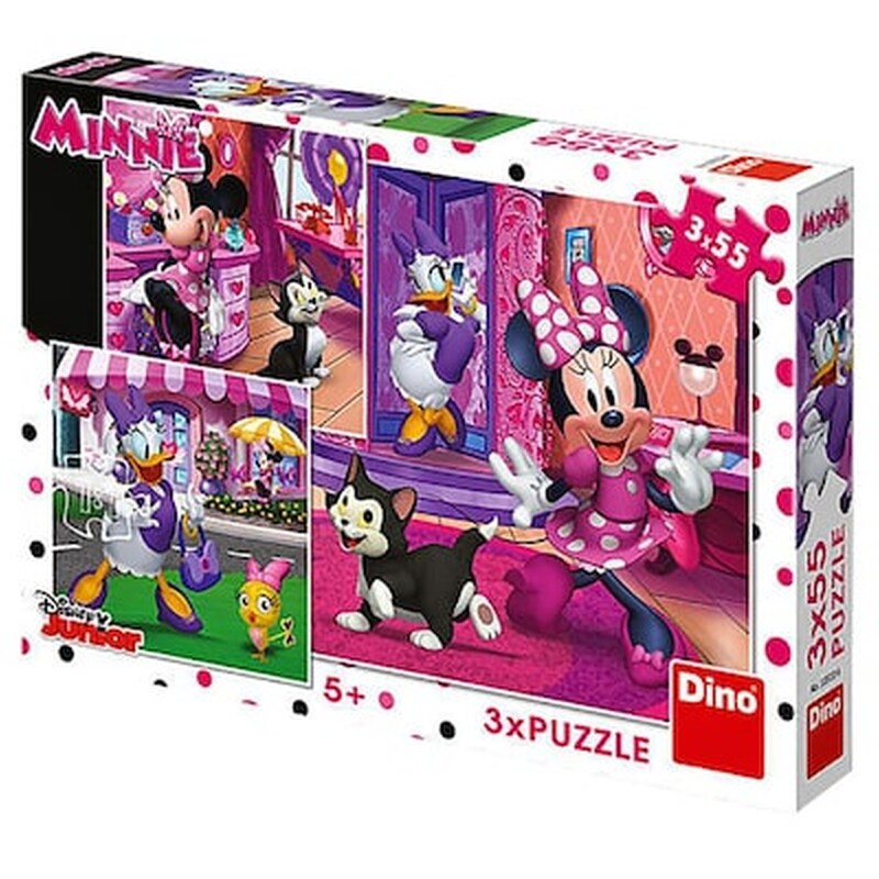 Παζλ 3×55 Τεμ Minnie 27x19cm Dino 335226