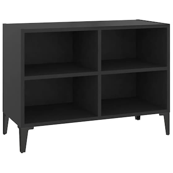 Vidaxl Έπιπλο Τηλεόρασης Μαύρο 69,5 X 30 X 50 Εκ. Με Μεταλλικά Πόδια image 2