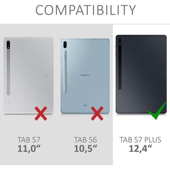 Θήκη Tablet Samsung Galaxy Tab S7 Plus - Kw 360° - Black image 2
