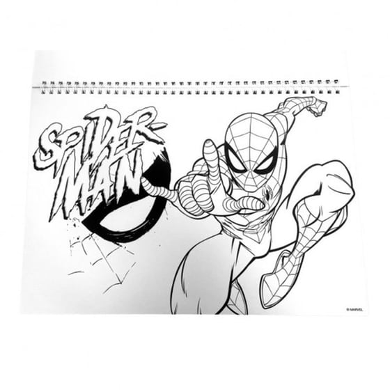 Μπλοκ Ζωγραφικής & Αυτοκόλλητα Gim 40Φ. Spiderman image 1