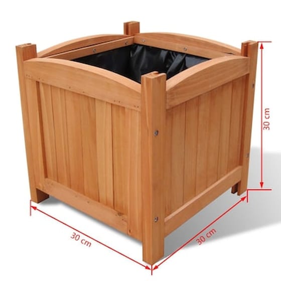 Vidaxl 41301 Ζαρντινιέρες Υπερυψωμένες Σετ Των 2 30 X 30 X 30 Εκ. Ξύλινες image 4