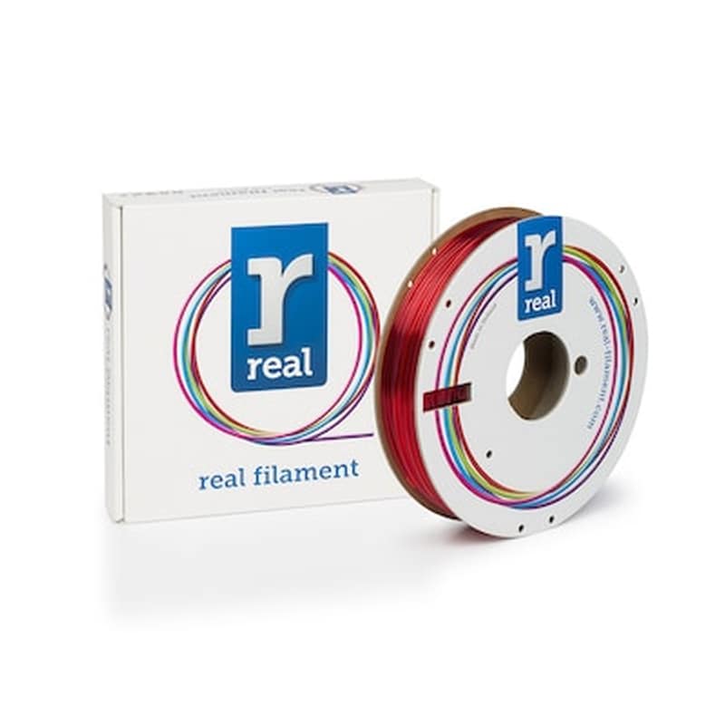 REAL FILAMENTS Real Petg 3d Printer Filament - Translucent Red - Spool Of 0.5kg - 1.75mm (refpetgtred500mm175)