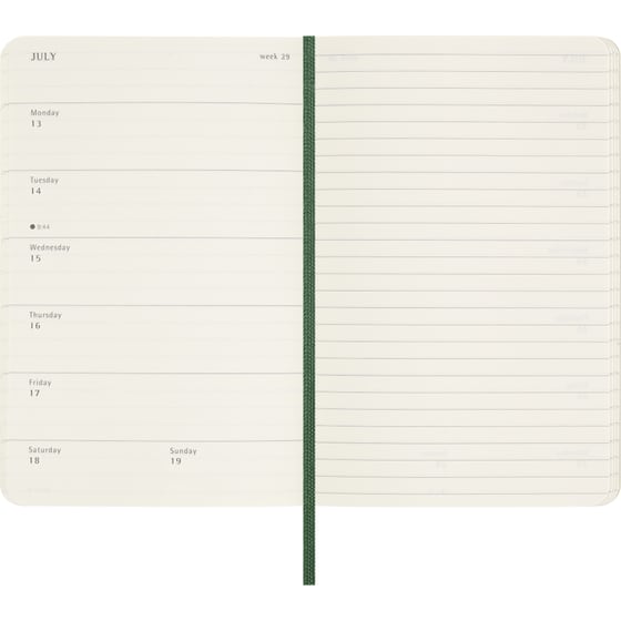 Ημερολόγιο Εβδομαδιαίο Moleskine 2026 12Μ Pocket Myrtle Green Soft image 3