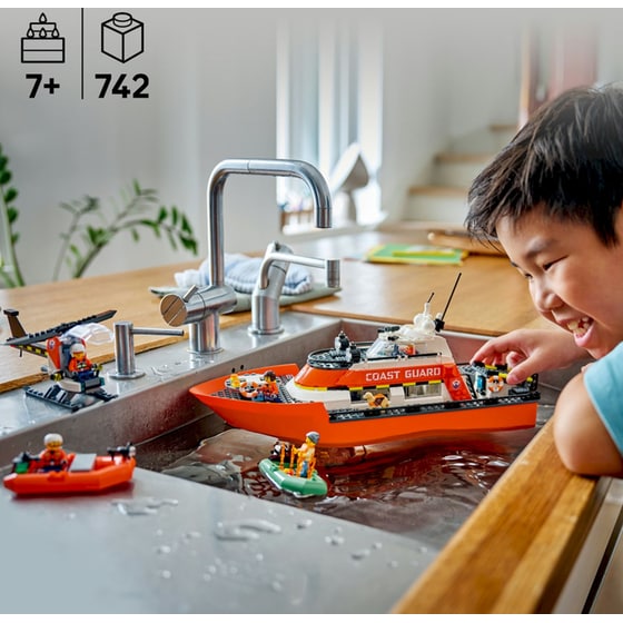 LEGO® City Διασωστικό Σκάφος & Ελικόπτερο Ακτοφυλακής (60504) image 2