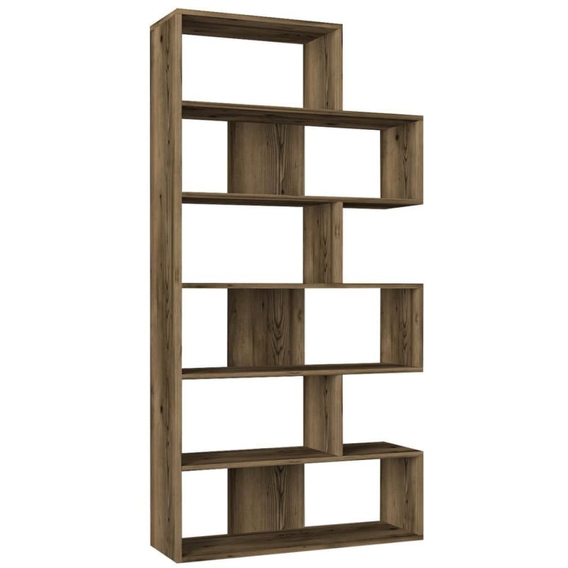 ESMARKET Βιβλιοθήκη ArteLibre Antiparos από Μοριοσανίδα 92x30x180cm - Καφέ