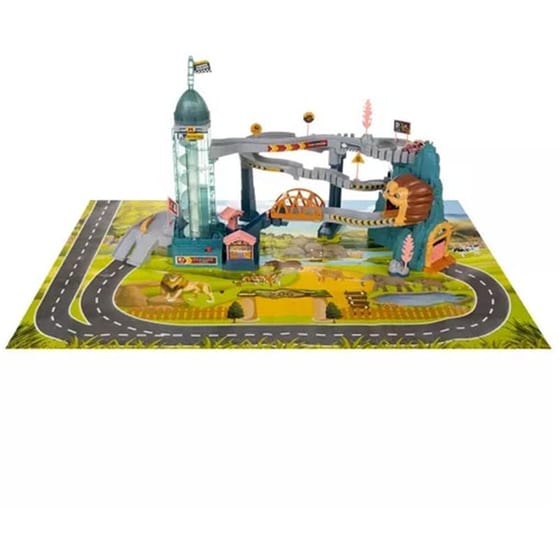 Παιδική Αγωνιστική Πίστα Αυτοκινητόδρομος Στο Βουνό Με Σπηλιά Λιονταριού image 0