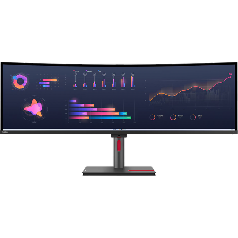 Lenovo Thinkvision P49w-30 49 Qhd-curved Ips Antiglare Multiple Input Tilt 3y φωτογραφία