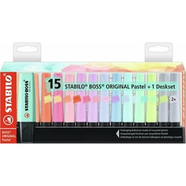 Stabilo Boss Deskset Μαρκαδόροι Υπογράμμισης Pastel (15 Τεμάχια)