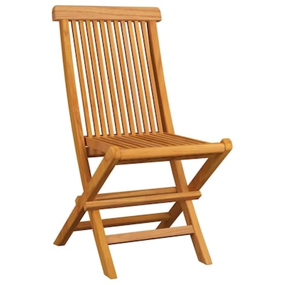 Vidaxl Καρέκλες Κήπου 8 Τεμ. Μασίφ Ξύλο Teak Με Γκρι Μαξιλάρια image 3
