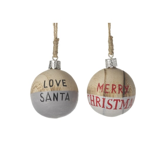 Χριστουγεννιάτικο Στολίδι Heaven Sends Ξύλινη Μπάλα (1 τεμάχιο) image 0