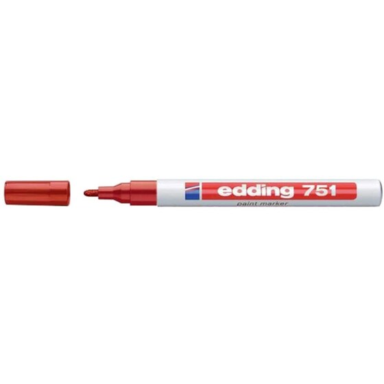 Μαρκαδόρος Ανεξίτηλος Edding 751 Κόκκινο 1.0-2.0 mm image 0
