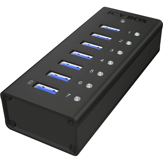 Icy Box IB-AC618 USB Hub 7-Port USB 3.0 συμβατό με USB-A image 4