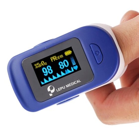 Precision Finger Pulse Oximeter Blood Oxygen Monitor(blue) image 0