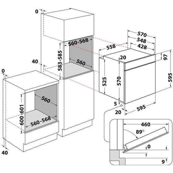 INDESIT IO 278PS X 71 Lt Inox Εντοιχιζόμενος Φούρνος Άνω Πάγκου image 6