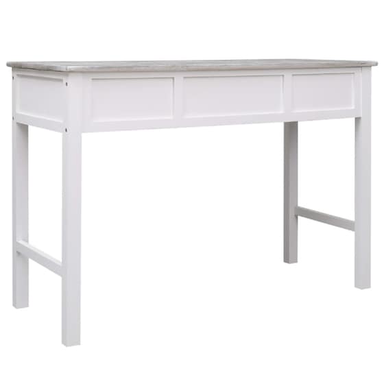 Γραφείο Μελέτης VidaXL από Ξύλο 110x45cm - Λευκό/Γκρι image 3