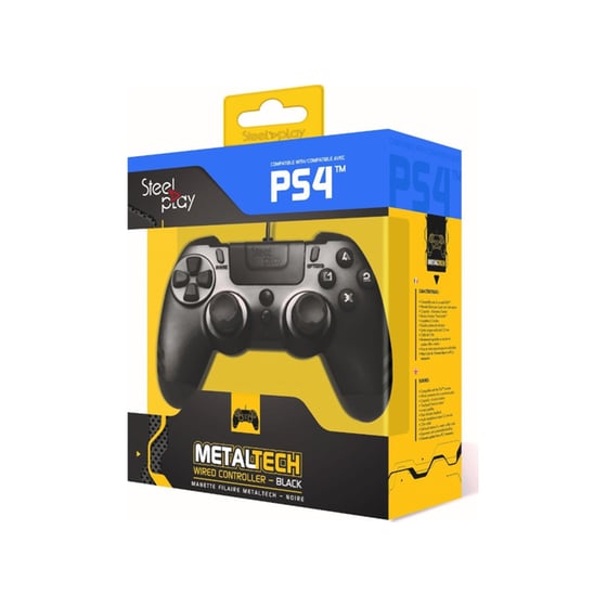 Steelplay Metaltech PS4 Ενσύρματο Χειριστήριο - Ebony Black image 2