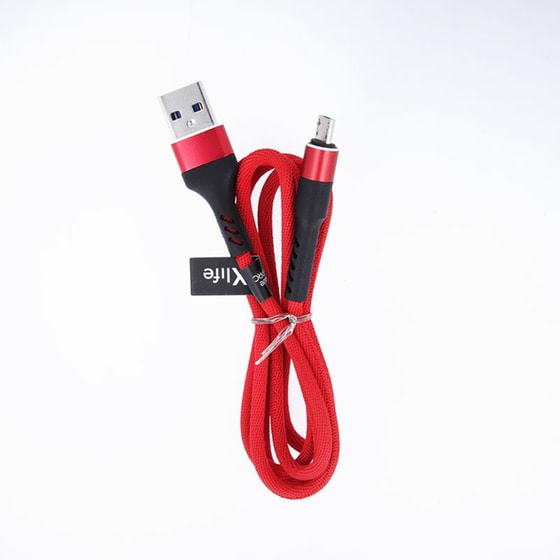 Καλώδιο Φόρτισης Maxlife MXUC-01 USB-Α σε USB-C 1.0m - Red Nylon image 2