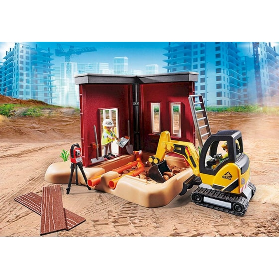 PLAYMOBIL® City Action Μικρός Εσκαφέας με Ερπύστριες και Δομικά (70443) image 3