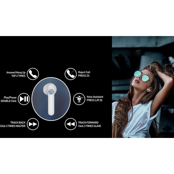 Ακουστικά Bluetooth Tellur Flip - Λευκό image 2