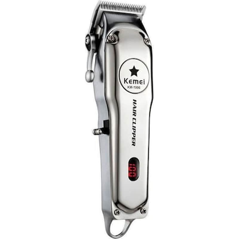 Επαγγελματική Επαναφορτιζόμενη Μεταλλική Κουρευτική Μηχανή KEMEI KM-1996