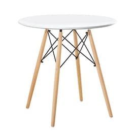 Τραπέζι Raptor Λευκό Mdf/ξύλο Φ70x74cm