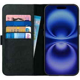 Θήκη Apple iPhone 16 Pro Max - Rosso Deluxe Δερμάτινη - Black