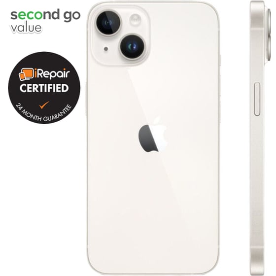 Μεταχειρισμένο Apple iPhone 14 128GB Starlight second go value Certified by iRepair image 3