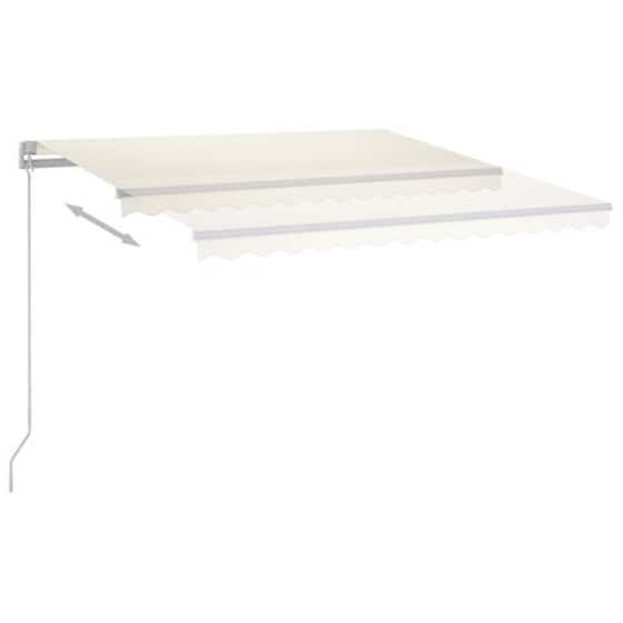 Τέντα Vidaxl Συρόμενη Χειροκίνητη με LED 300x250cm - Κρεμ image 3