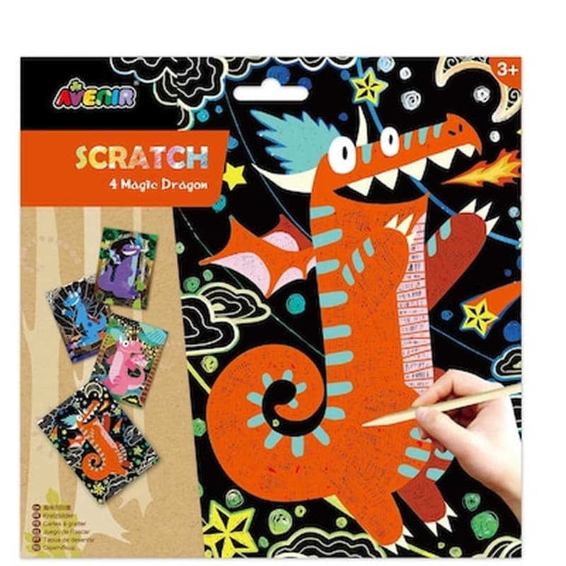Arts And Crafts Χειροτεχνίες Avenir – Scratch – 4 Magic Dragon 60124
