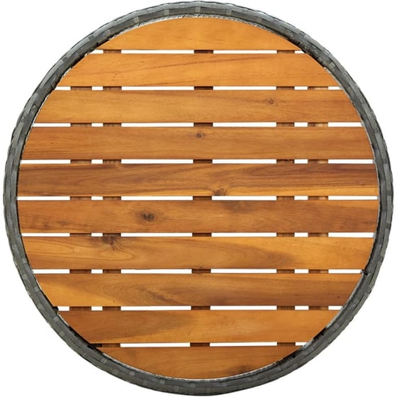 Τραπέζι Εξωτερικού Χώρου Πτυσσόμενο VidaXL από Ρατάν/Ξύλο φ60x75 cm - Γκρι image 3