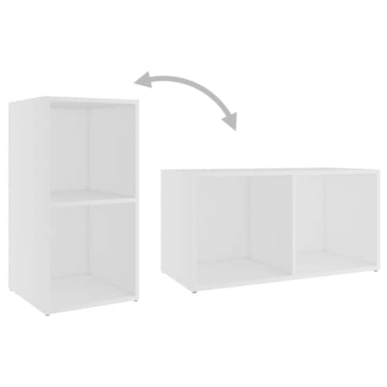 Έπιπλο Τηλεόρασης VidaXL από Μοριοσανίδα 72x35x36.5 cm - Λευκό image 7