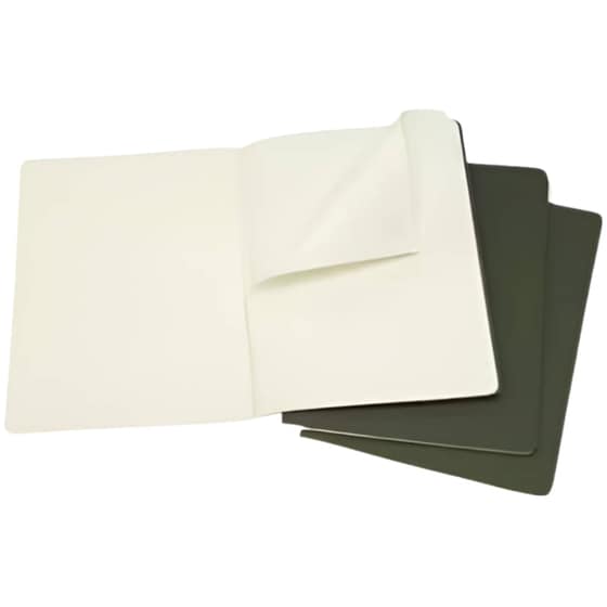 Σημειωματάριο Moleskine Plain Cahier Myrtle Green Large (3 Τεμάχια) image 1