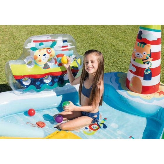 Φουσκωτή Παιδική Πισίνα Intex Παιδότοπος Fishing Fun Play Center 48Lt - Πολύχρωμη image 8