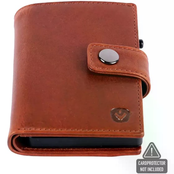 Θήκη Καρτών Valenta Leather Magsafe Luxe Cognac image 3