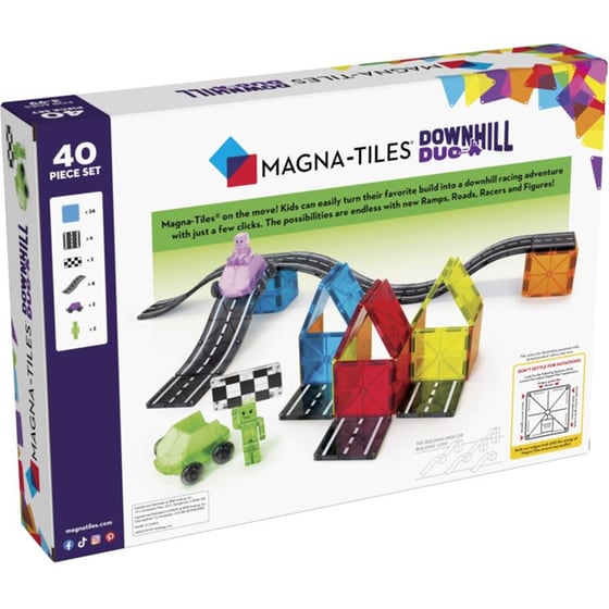 Magna-Tiles® Downhill Duo Μαγνητικό Παιχνίδι Κατασκευών - 40 Κομμάτια (23840) image 4