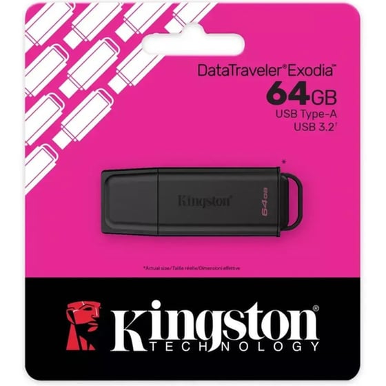 Kingston Technology DataTraveler 64GB Portable USB 3.2 Gen 1 Exodia Μαύρο image 4