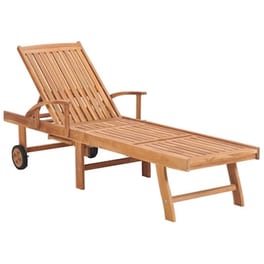 Ξαπλώστρα VidaXL από Μασίφ Ξύλο Teak 195x59.5 cm- Καφέ