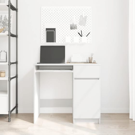 Γραφείο VidaXL από Επεξεργασμένο Ξύλο 86x49x76 cm - Λευκό image 2