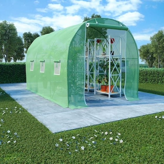 Vidaxl Θερμοκήπιο 6,86 Μ² 3,43 X 2 X 2 Μ. Με Βάση Από Χάλυβα image 1