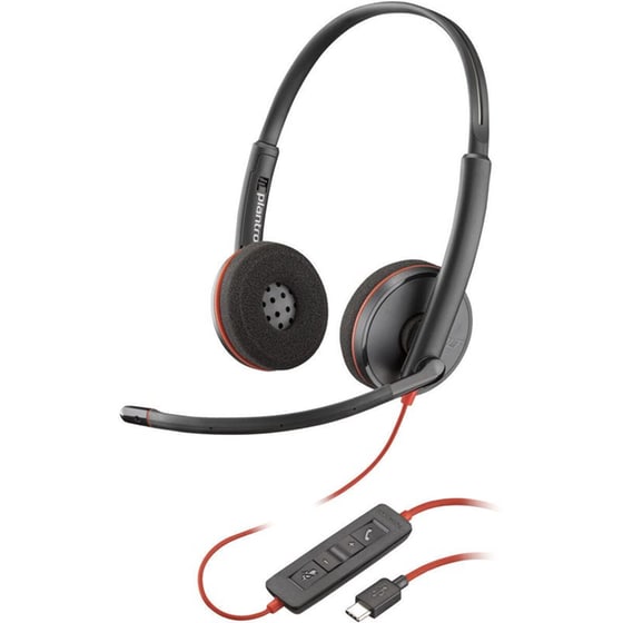 Ενσύρματα Ακουστικά με Μικρόφωνο Poly Blackwire C3220 - Μαύρο image 0